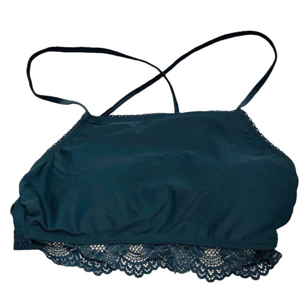 Xhilaration Bikini Top Lace Teal Opal Blue Large